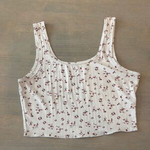 SHEIN Floral Crop Tank Top